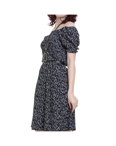 Vestido de fffflores Negro fy Gris