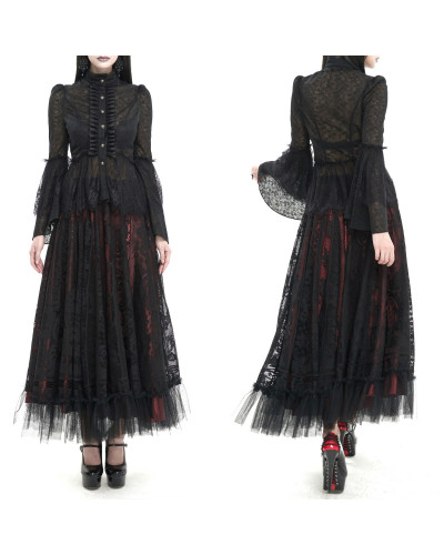 Blusa Negra Semitransparente