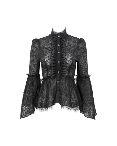 Black Semitransparent Blouse