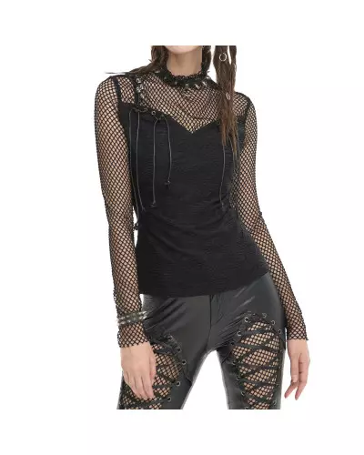 T-Shirt with Mesh from Devil Fashion Brand at €55.00