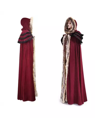 Red Cape with Faux Fur from Punk Rave Brand at €157.50