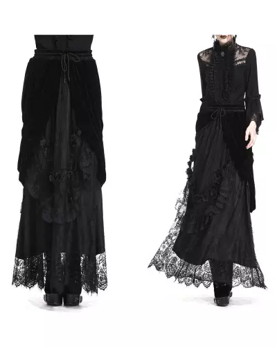 Black Skirt with Velvet from Dark in love Brand at €52.00