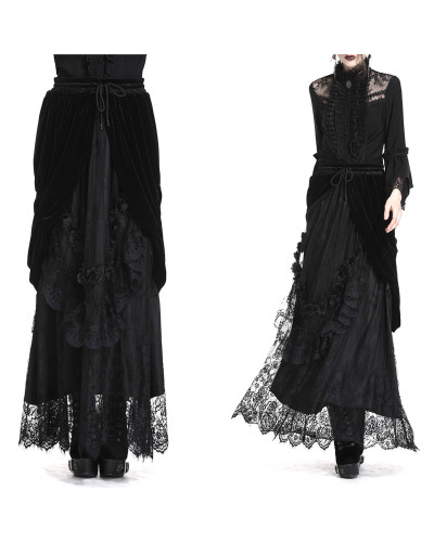 Schwarzer Gothic Rock mit Samt