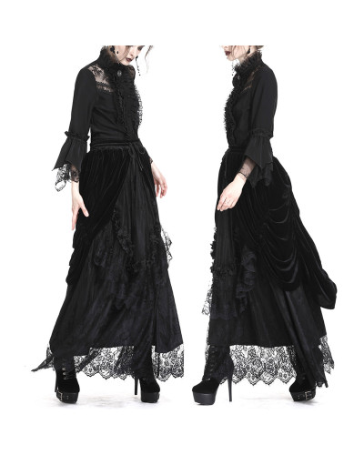 Schwarzer Gothic Rock mit Samt