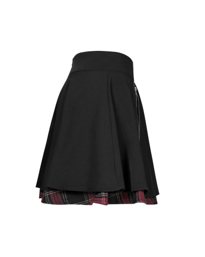 Gothic Skirt with Zipper and Buckles