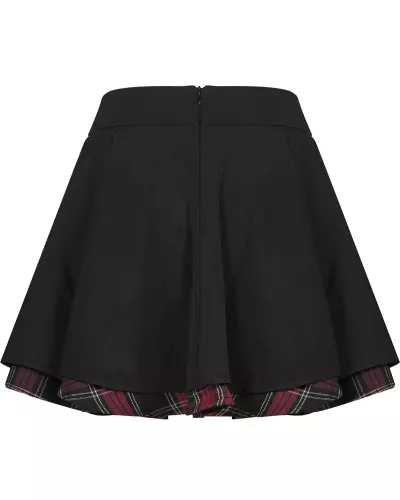 Skirt with Zippers and Tartan from Punk Rave Brand at €51.00