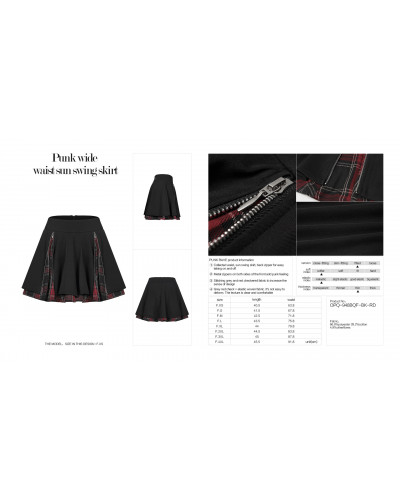 Gothic Skirt with Zipper and Buckles
