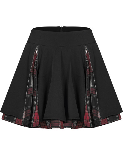 Gothic Skirt with Zipper and Buckles