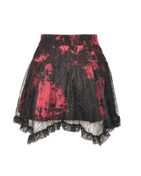 Falda Gótica Roja y Negra