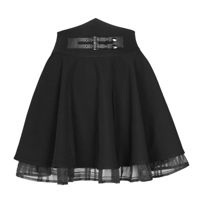 Gothic Minirock mit Schnallen