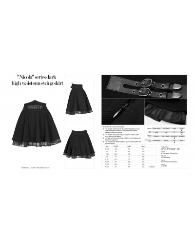 Gothic Mini Skirt with Buckles