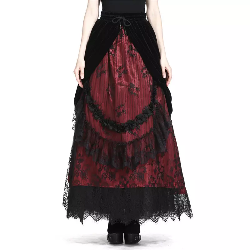 Red Skirt with Velvet from Dark in love Brand at €52.00