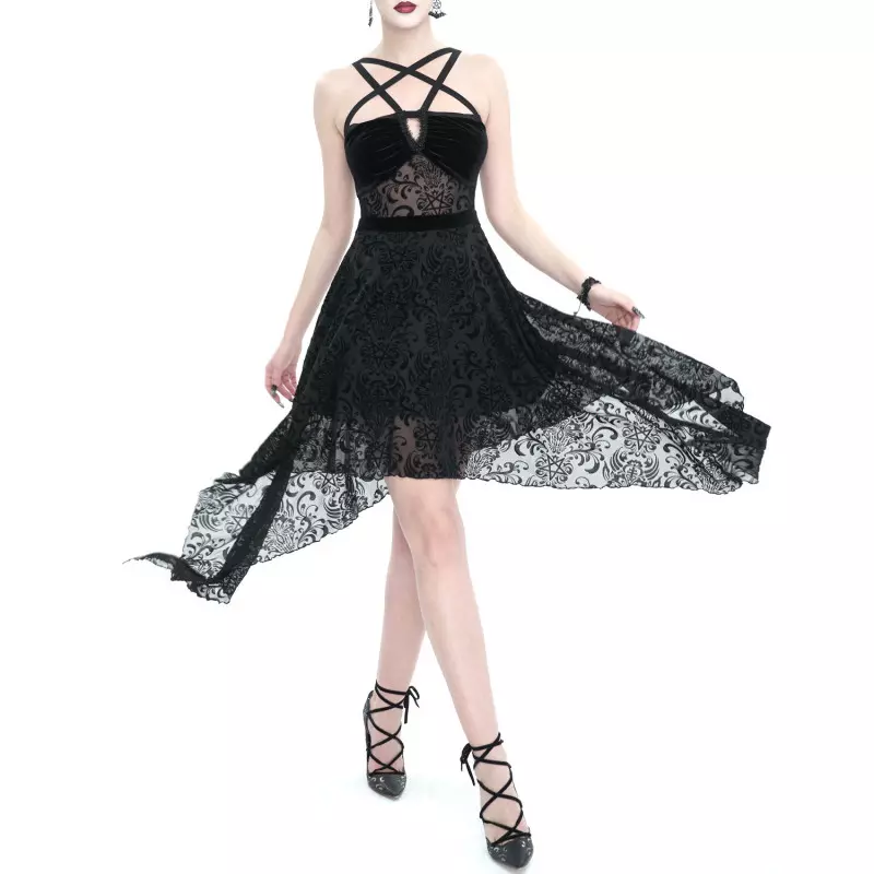 Schwarzes Kleid mit Trägern der Devil Fashion-Marke für 71,50 €