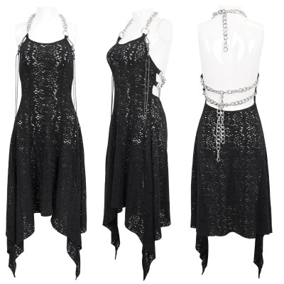 Vestido Gótico com Correntes