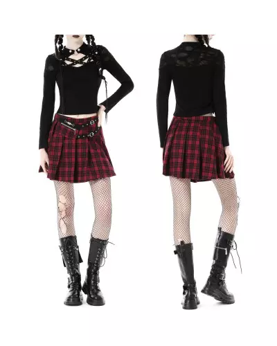 Black and Red Tartan Skirt from Dark in love Brand at €37.50