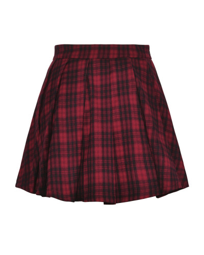 Falda Gótica Tartán Rojo y Negro