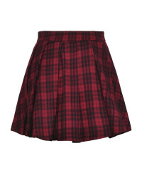 Black and Red Gothic Tartan Skirt