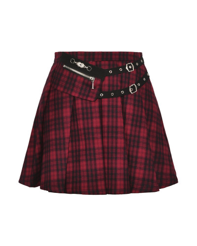 Saia Tartán Vermelho e Preto