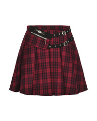 Black and Red Gothic Tartan Skirt