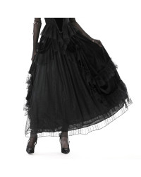 Saia Gótica Elegante com Renda