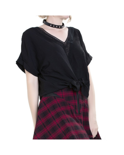 Gothic T-Shirt with V-Neckline