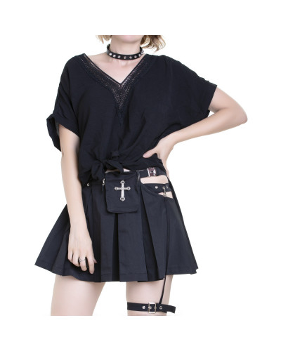 Gothic T-Shirt with V-Neckline