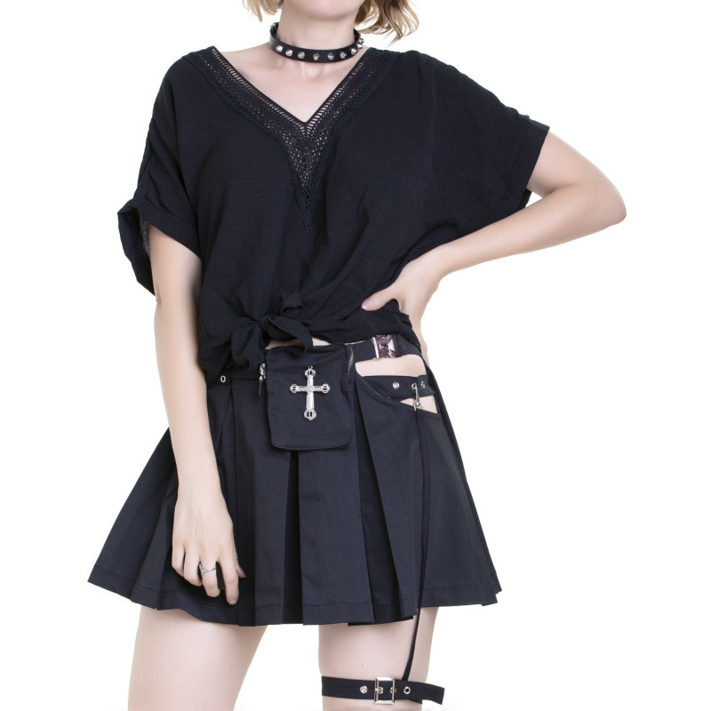 Gothic T-Shirt with V-Neckline