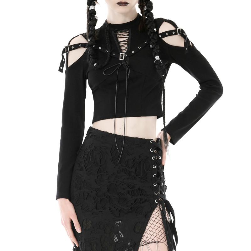 Gothic T-Shirt with Lacing