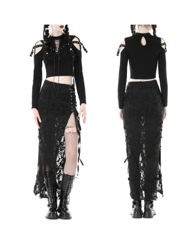 Gothic T-Shirt mit Schnürung
