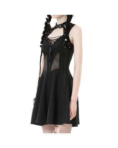 Vestido Gótico con Rejilla