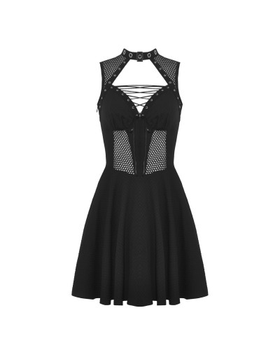 Vestido Gótico con Rejilla