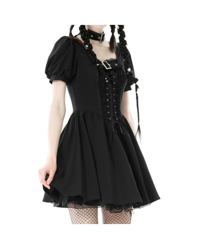 Vestido Gótico con Hebillas