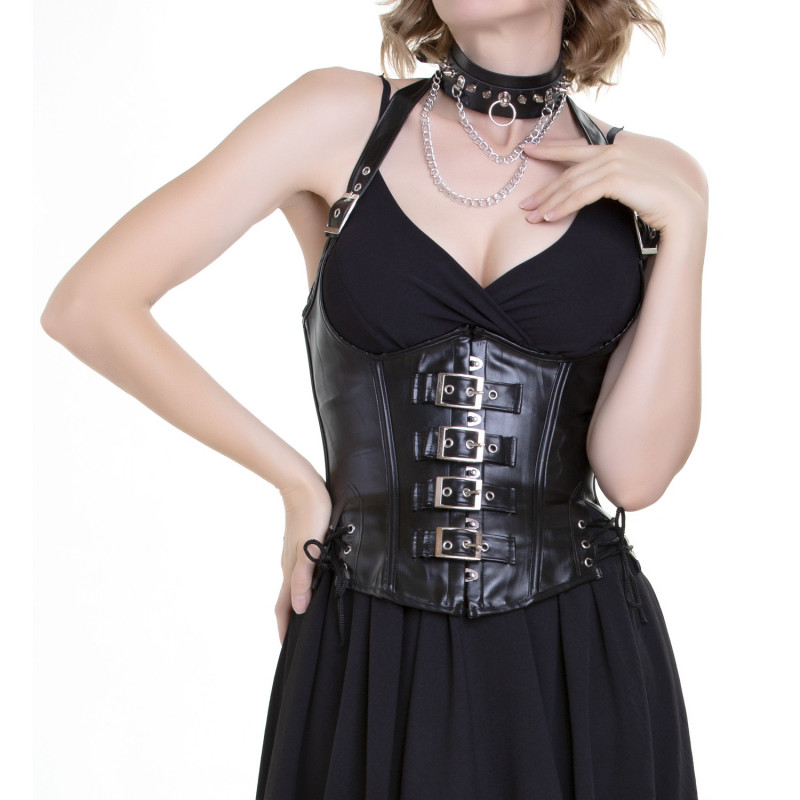 Corset Serre-Taille Gothique avec Boucles