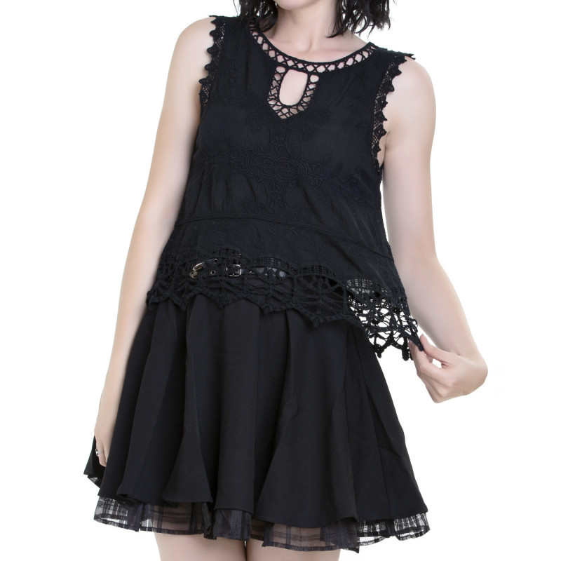 T-Shirt Gothique avec Guipure