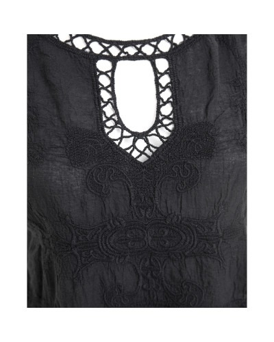 T-Shirt Gothique avec Guipure