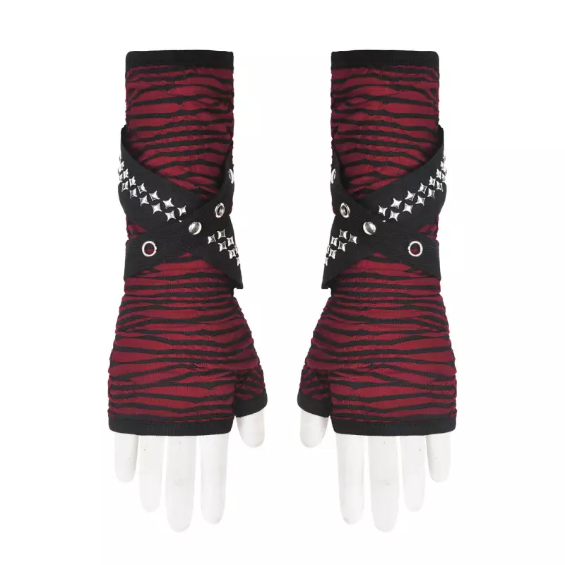 Schwarz-Rote Handschuhe der Dark in love-Marke für 25,00 €