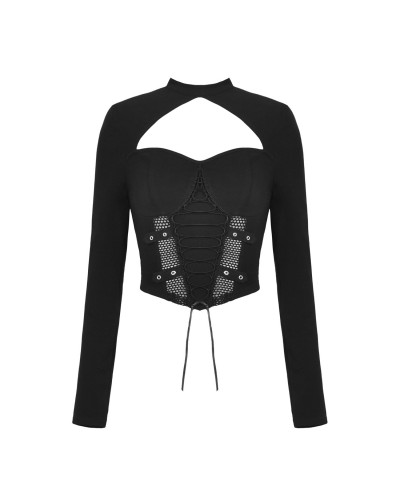 Camiseta Gótica con Rejilla