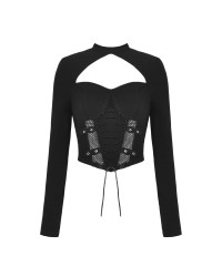 T-Shirt Gothique avec Grille