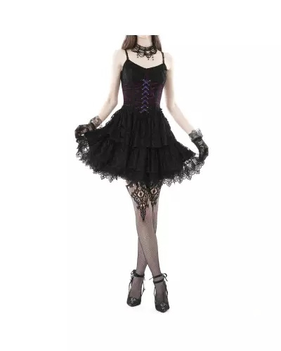 Kleid mit Spitze und Schnürung der Dark in love-Marke für 65,00 €