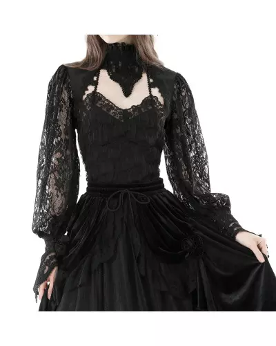 Bolero with Sleeves Made of Lace