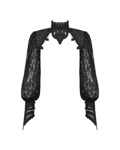 Bolero Gótico con Mangas de Encaje