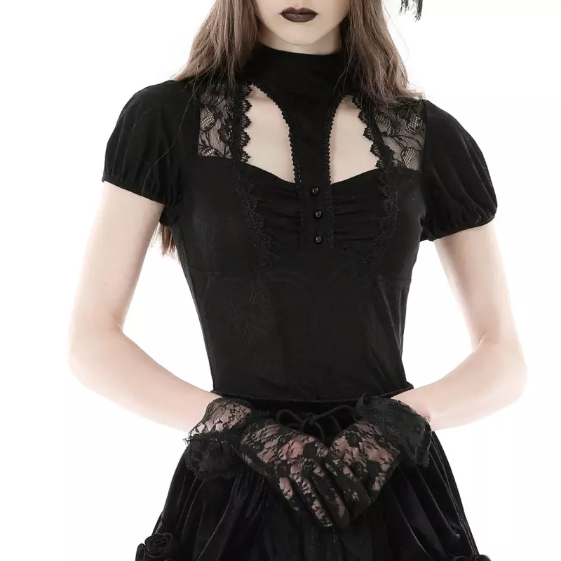T-Shirt with Lace from Dark in love Brand at €39.00