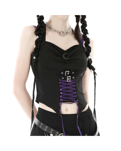 Gothic Top mit Schnürungen