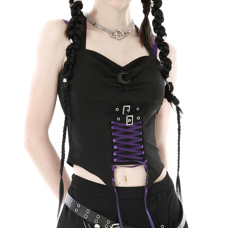 Gothic Top mit Schnürungen