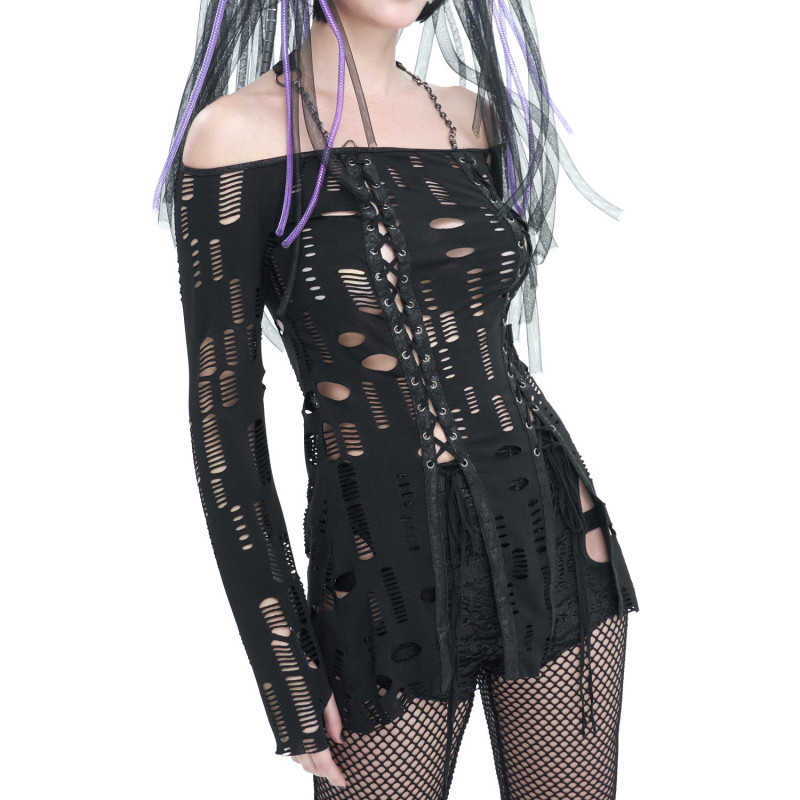 Gothic T-Shirt with Holes