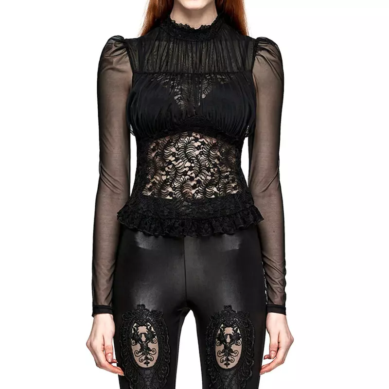 T-Shirt with Lace from Punk Rave Brand at €33.50