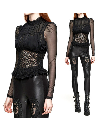 Gothic T-Shirt with Lace