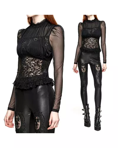 T-Shirt with Lace from Punk Rave Brand at €33.50