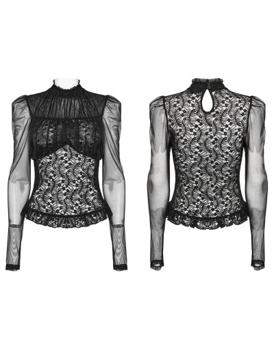 Gothic T-Shirt with Lace