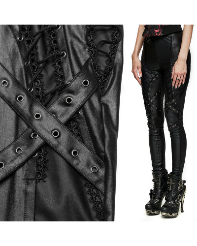 Pantalon Gothique avec Croisés